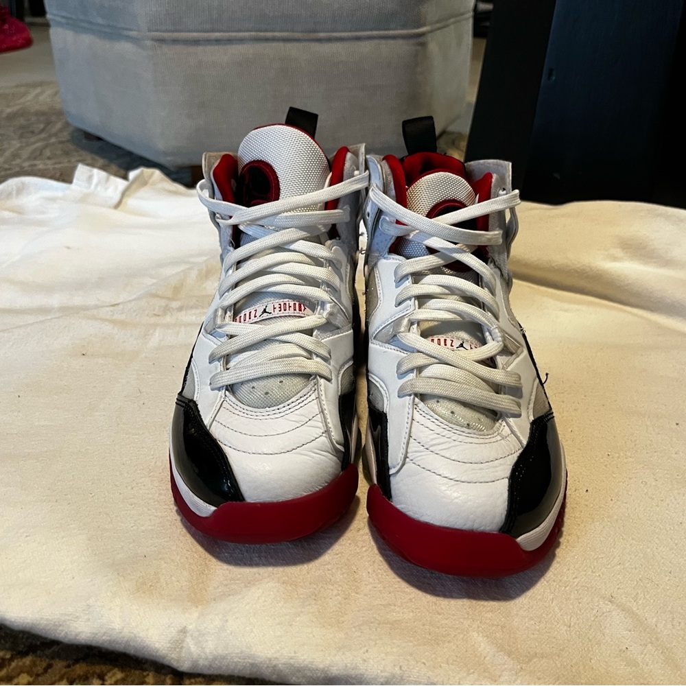 Jordan Kids' Red, White, and Black Sneakers